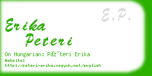 erika peteri business card